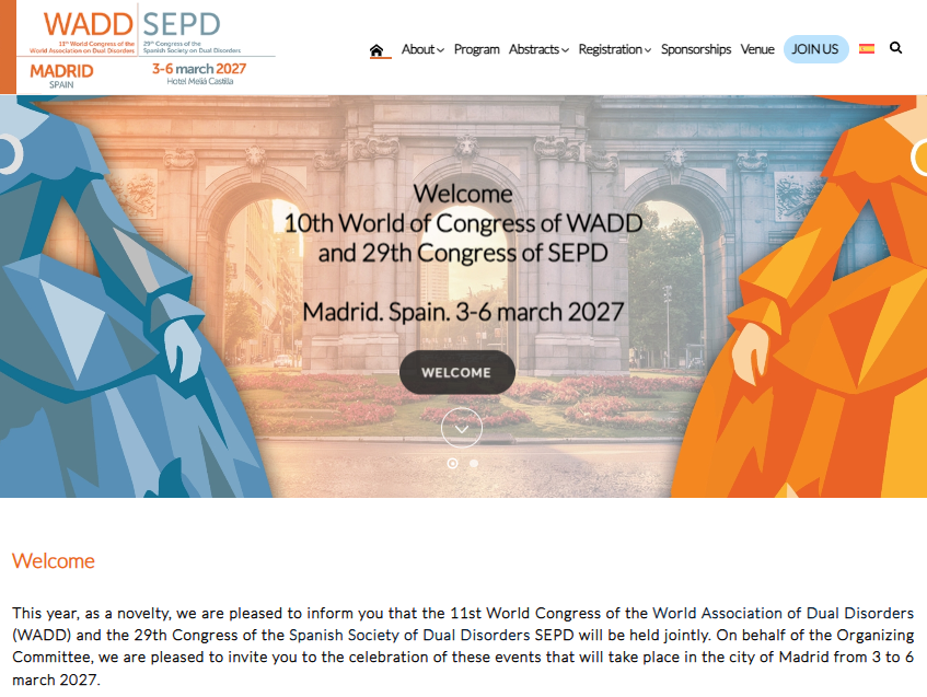 10th World of Congress of WADD and 29th Congress of SEPD. Madrid. Spain. 3-6 march 2027